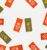 Sarah Hearts Floral Design Woven Labels