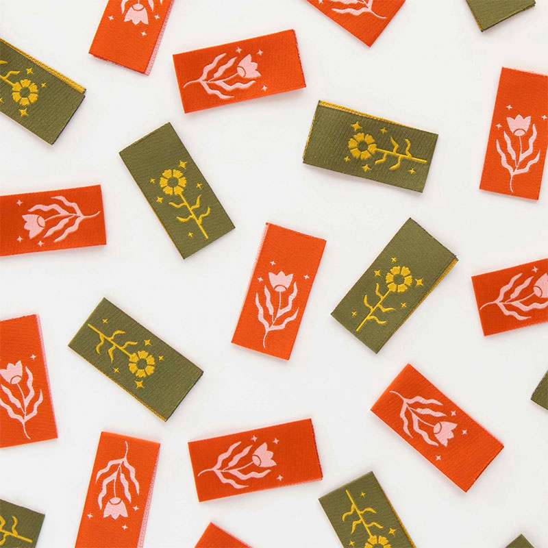 Sarah Hearts Sarah Hearts Floral Design Woven Labels