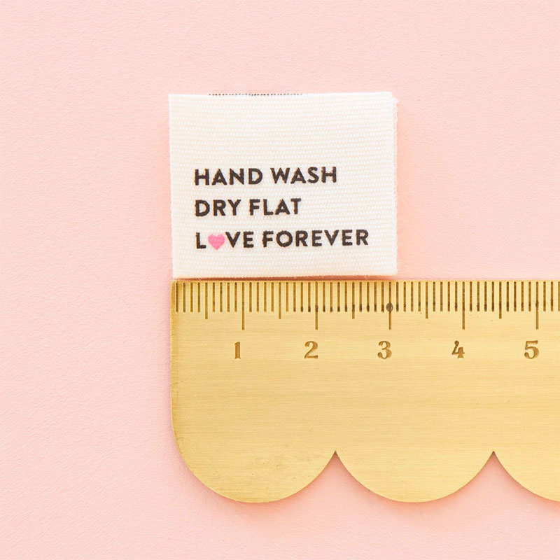 Sarah Hearts Hand Wash Dry Flat Organic Cotton Labels