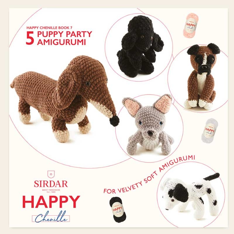 Sirdar Happy Chenille Book 7 - Puppy Party