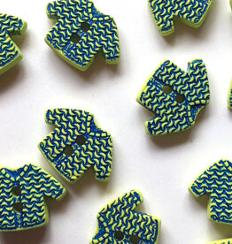 TGB2553 Green Blue Cardigan Sewing Buttons - 18mm