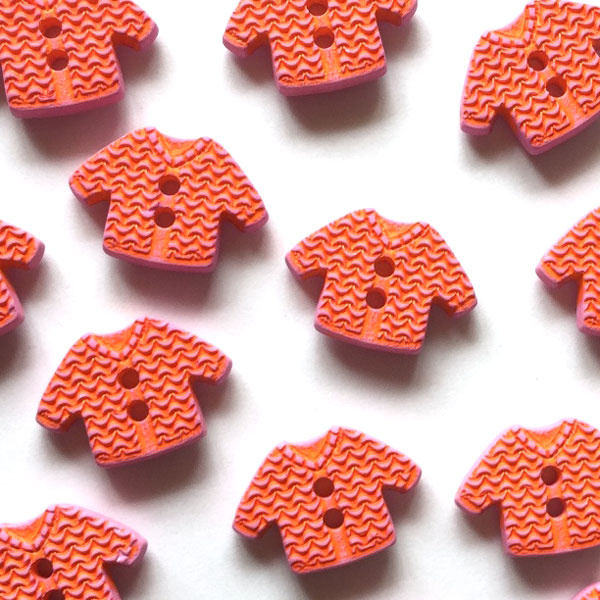 Textile Garden TGB4217 Pink Cardigan Sewing Buttons - 18mm