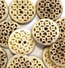 TGB5321 Coco Shell Cutwork Sewing Buttons - 22mm