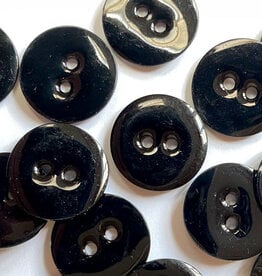 Textile Garden TGB5813 Opaque Black Resin On Shell Button 18mm