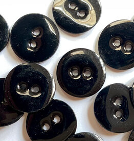 TGB5813 Black Resin On Shell Sewing Buttons - 18mm
