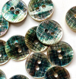 Textile Garden TGB5778 Green Shell Sketch Pattern Button 15mm