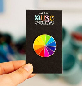 Rainbow Color Wheel Enamel Pin