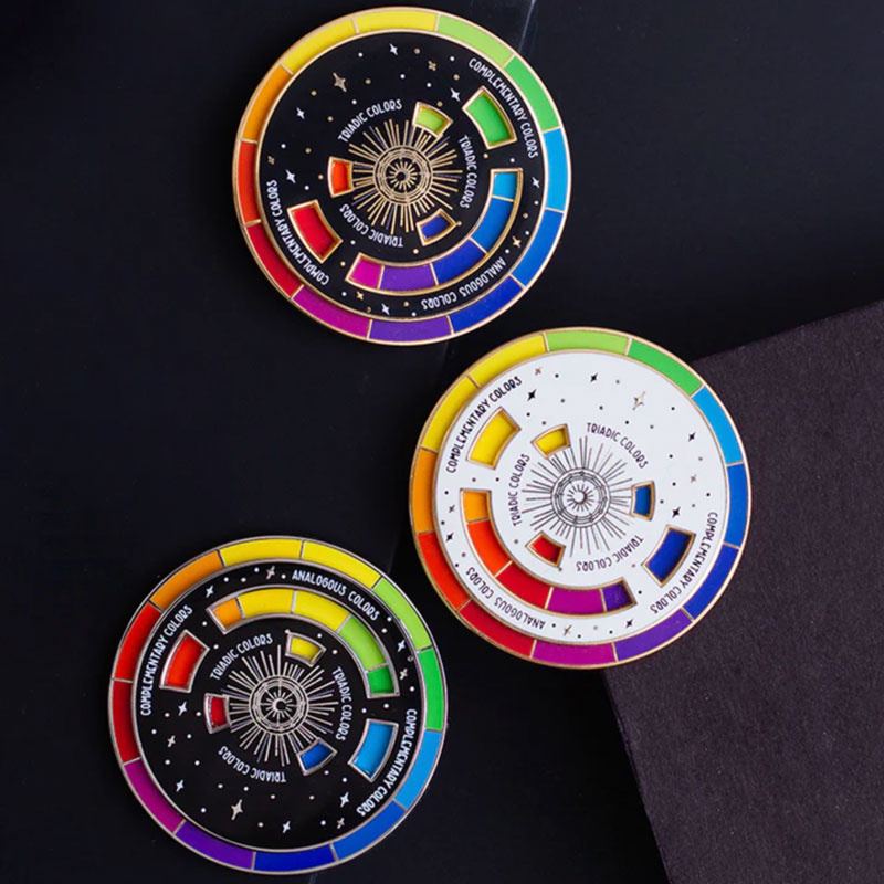 Gray Muse Gray Muse Color Wheel Enamel Pin
