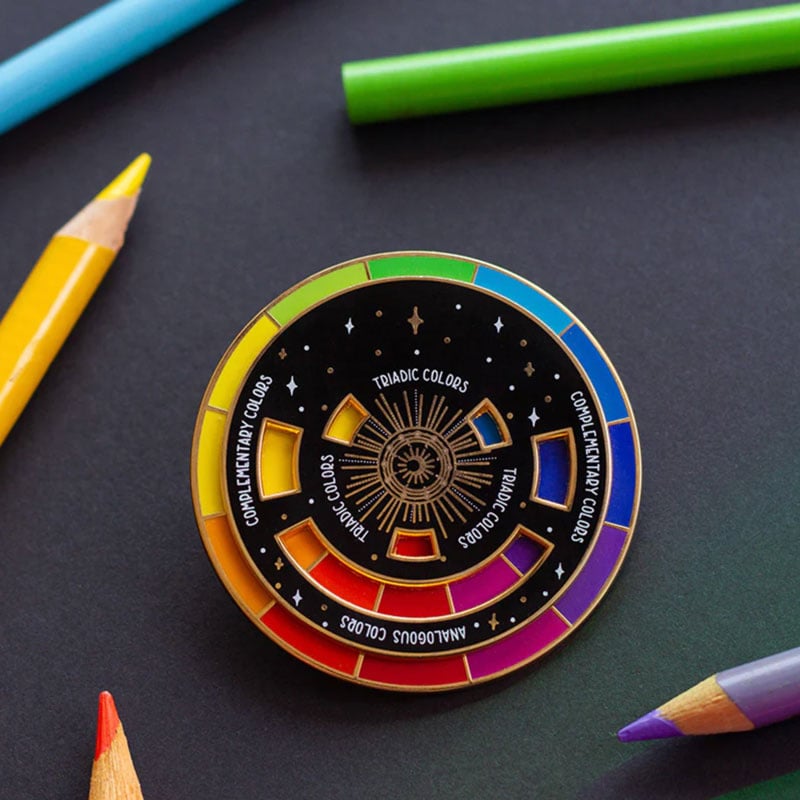 Gray Muse Gray Muse Color Wheel Enamel Pin