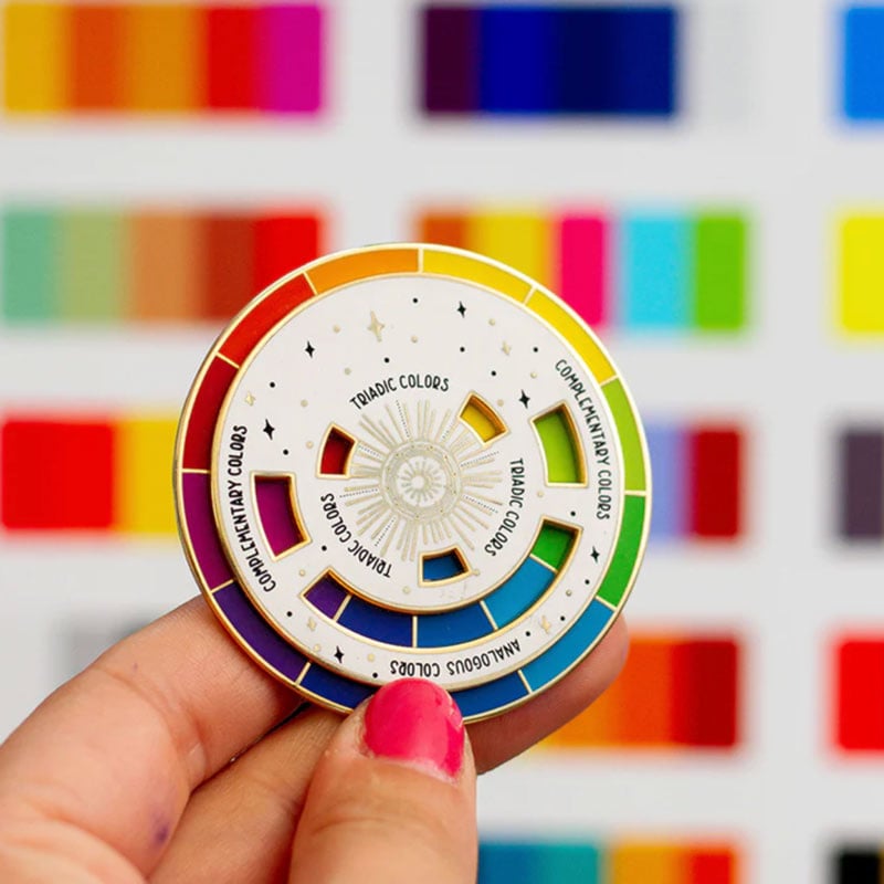 Gray Muse Gray Muse Color Wheel Enamel Pin