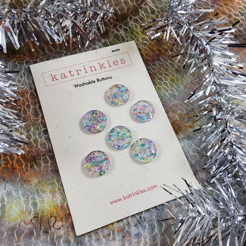 Katrinkles Katrinkles 2025 Holiday Collection - Snowflake Whimsy 3/4" Acrylic Buttons
