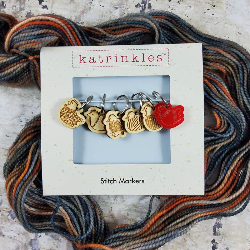 Katrinkles Yarn Chickens Stitch Marker Set