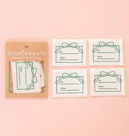 Sarah Hearts To: From: Gift Organic Cotton Label