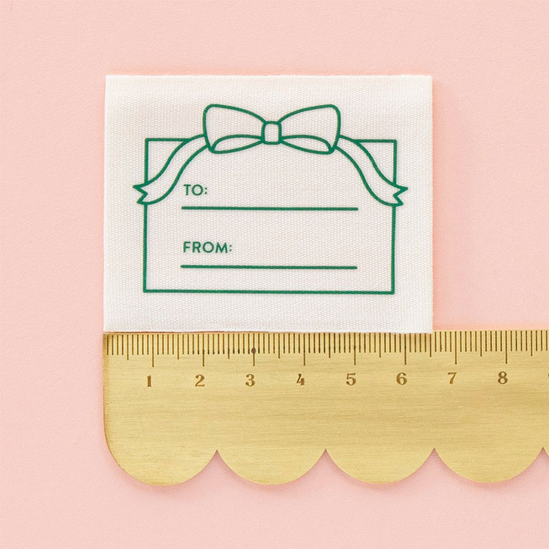 Sarah Hearts To: From: Gift Organic Cotton Label