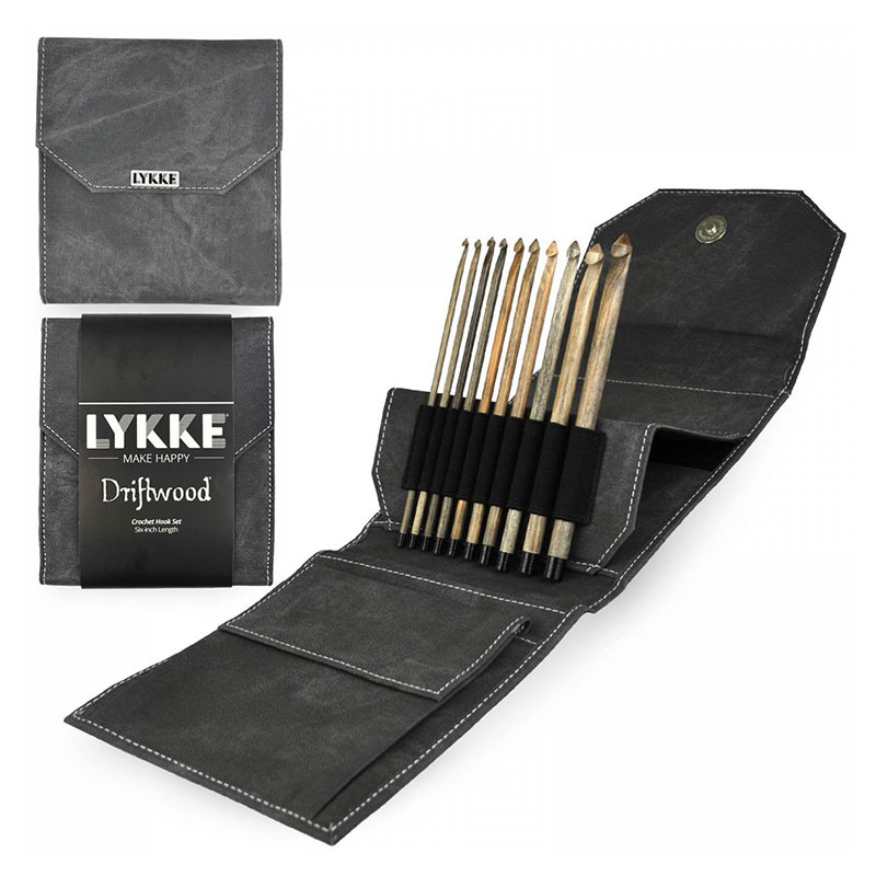 Lykke Driftwood 6" Crochet Hook Set - Grey Denim