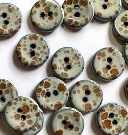 TGB5835 Off White, Grey, Brown Mottled Sewing Buttons - 15mm