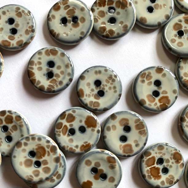 Textile Garden TGB5835 Off White, Grey, Brown Mottled 15mm