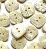 TGB5889 Square Resin Pearly Opal Sewing Buttons - 20mm