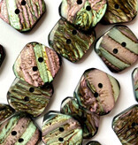 Textile Garden TGB5891 Square Black Opal Sewing Buttons - 20mmTGB5891 Square Pearly Black Opal Sewing Buttons - 20mm