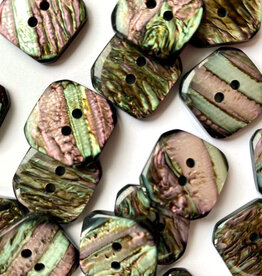 Textile Garden TGB5891 Square Black Opal Sewing Buttons - 20mm