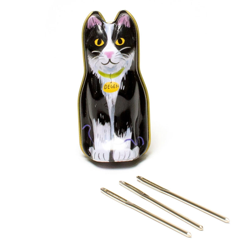 Degen Black Cat Tin - Tapestry Needles