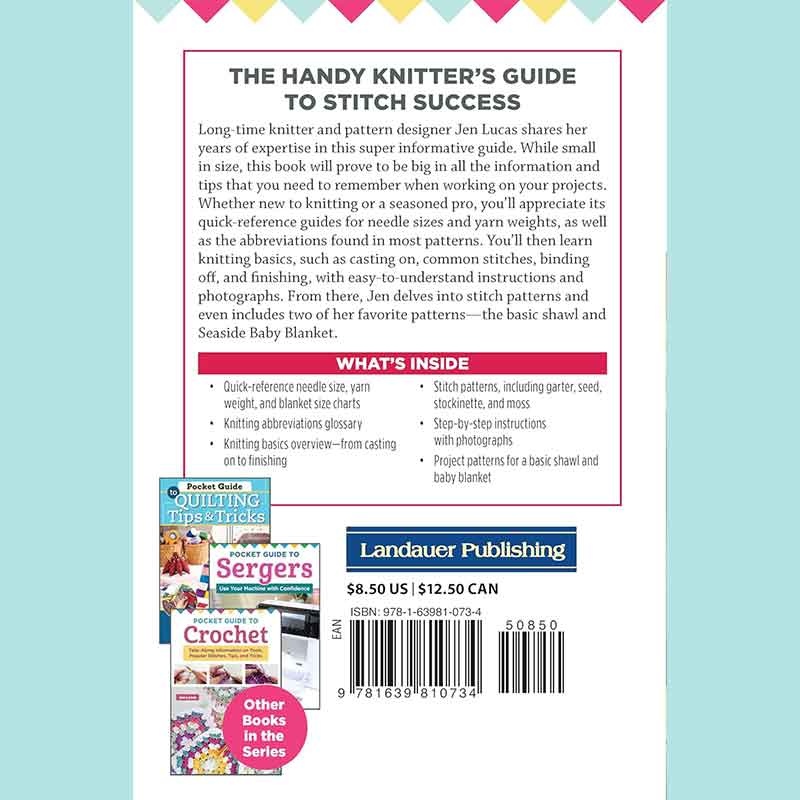 Landauer Publishing Pocket Guide to Knitting by Jen Lucas