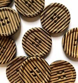 Textile Garden TGB5947 Black Horn Laser Stripe Sewing Button – 23mm
