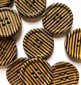 Textile Garden TGB5947 Black Horn Laser Stripe Sewing Button – 23mm