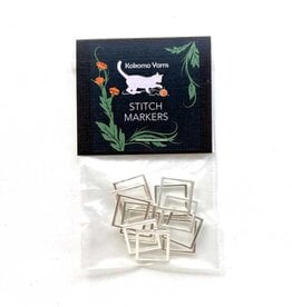 Kokomo Large Silver Square Stitch Markers