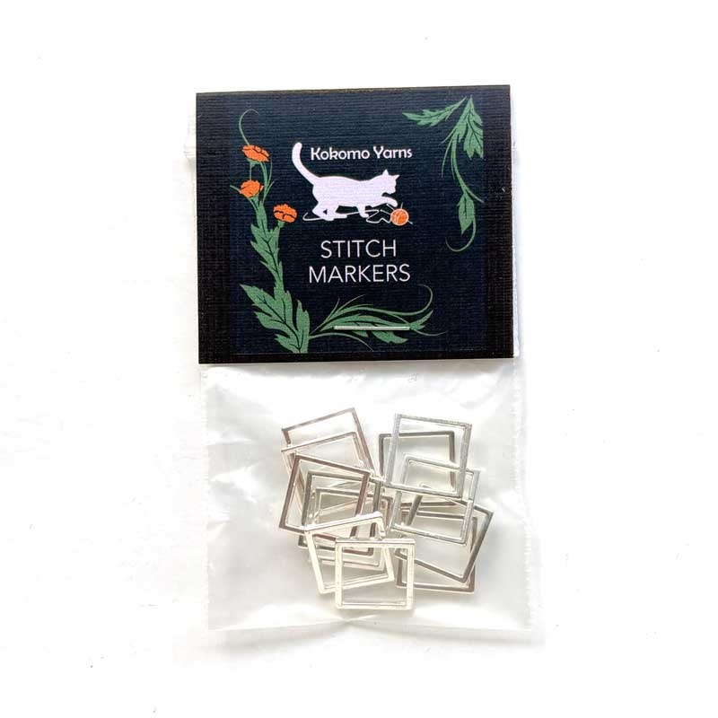 Kokomo Large Silver Square Stitch Markers