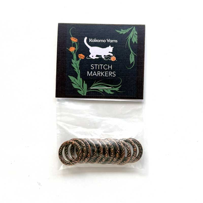 Kokomo Large Textured Brass Stitch Markers