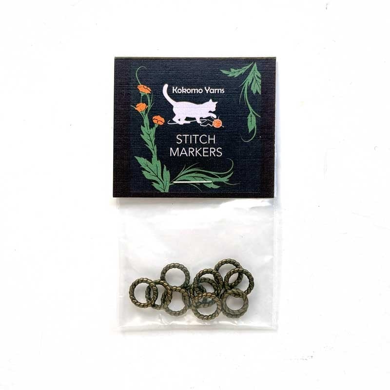 Kokomo Small Brass Textured Stitch Markers