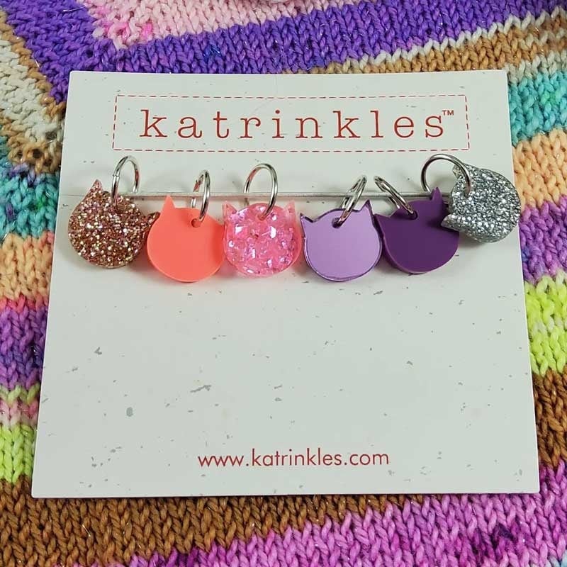 Katrinkles Katrinkles Disco Kitties Stitch Marker Set