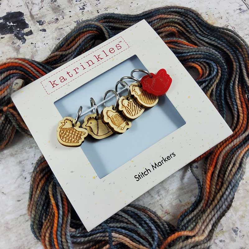 Katrinkles Katrinkles Yarn Chickens Stitch Marker Set