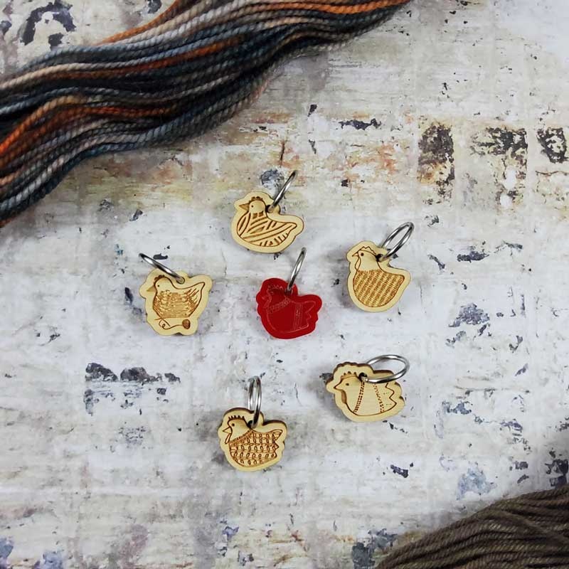 Katrinkles Katrinkles Yarn Chickens Stitch Marker Set