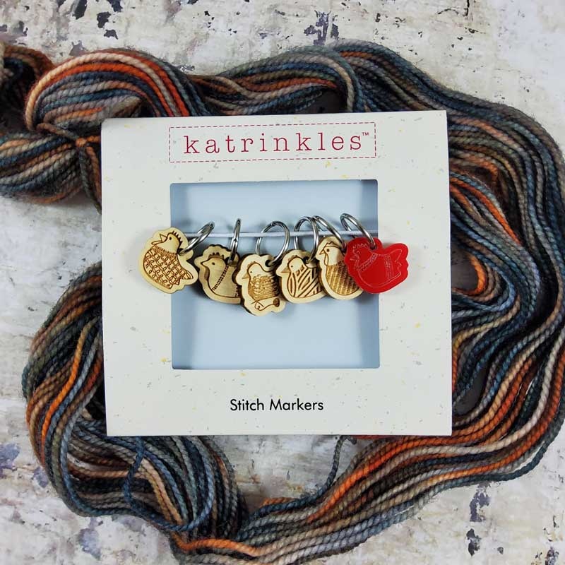 Katrinkles Katrinkles Yarn Chickens Stitch Marker Set