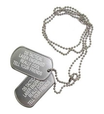 Silver dog tag set the marine shop