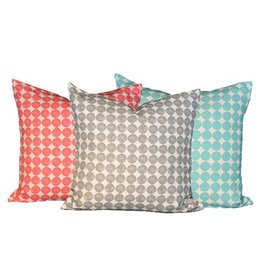 steve mckenzie's Polka Dots Linen Pillow Oyster Background 20"x20"