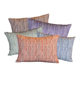 steve mckenzie's Pinstripe Linen Pillow Flax Background 14"x20"