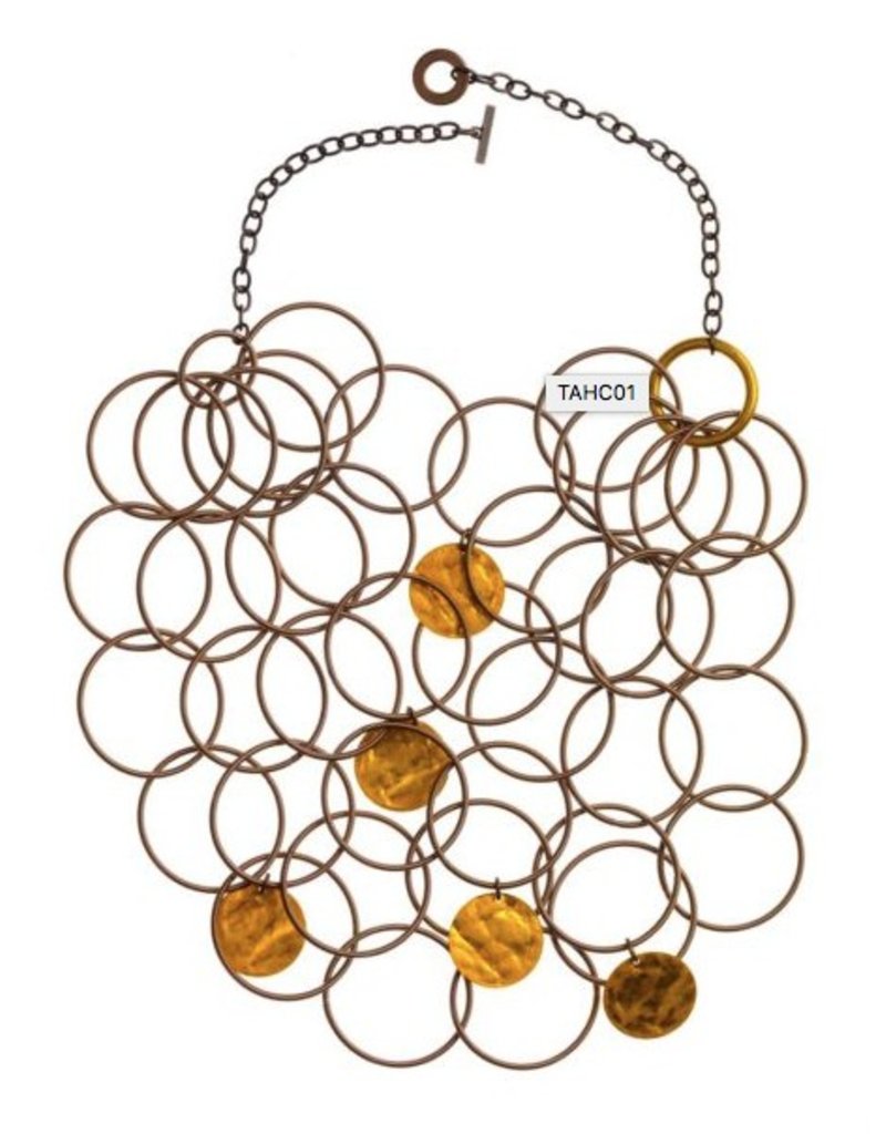 Monica Trevisi Large loop brass flat disc N