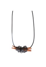 Marija Bajovska Black coil bunch leather N