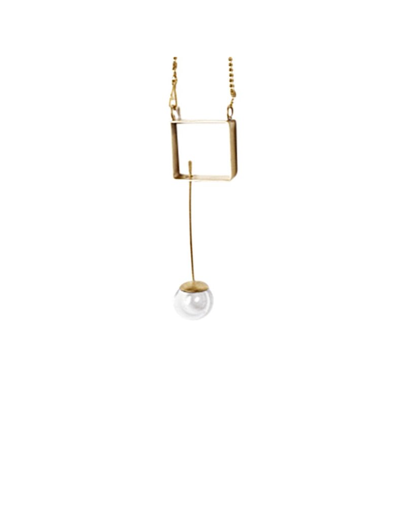 RosaMendez EQUILIBRIO square drop glass ball N
