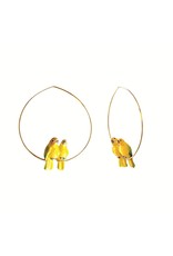 Nach Couple green parrot hoop E