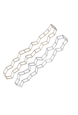 Materia Design RETTANGOLO galvanizated brass tubes N