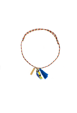 Nach Blue parrot pompom multicolo charm B