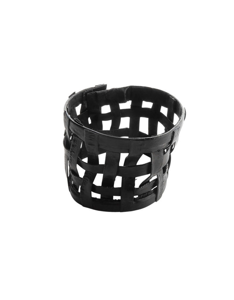 Marija Bajovska Eel skin lattice cuff B