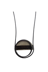 Marija Bajovska Concrete loop long pendant Eel skin N