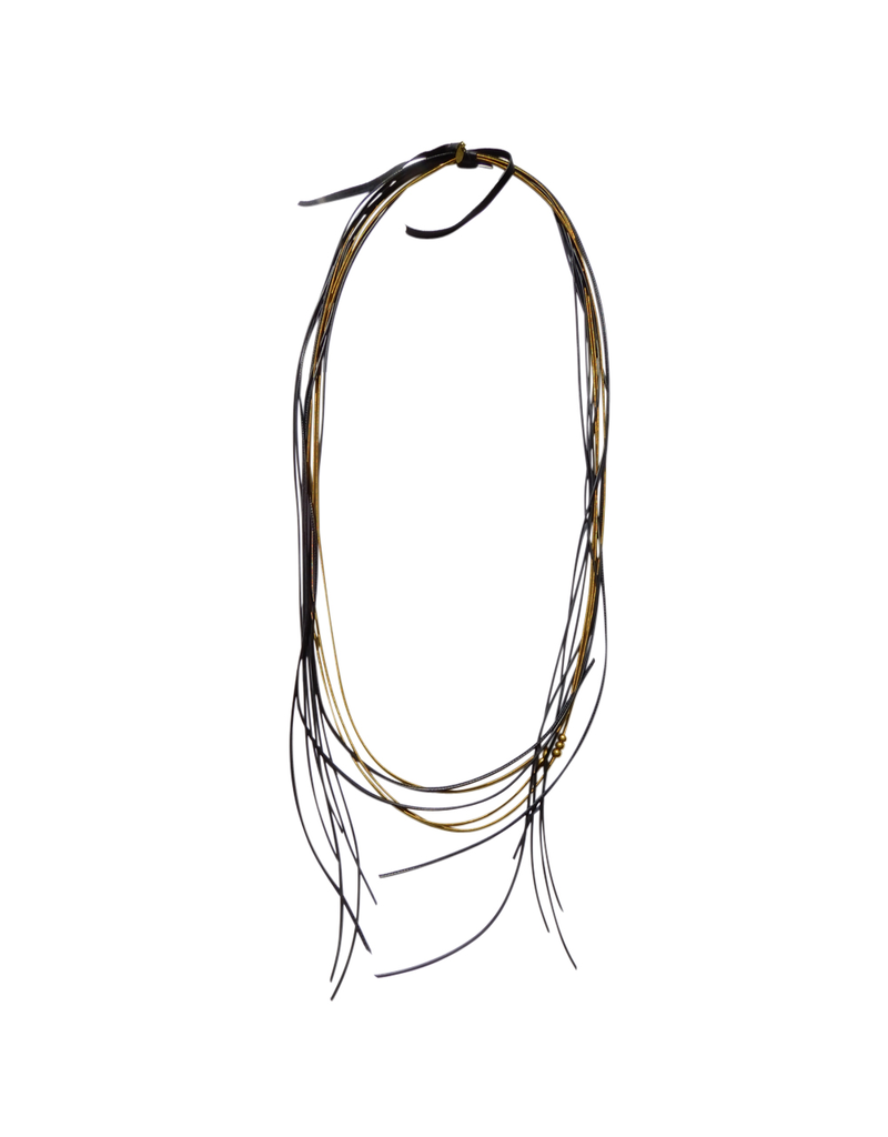 Monica Trevisi PVC07 brass leather layered N
