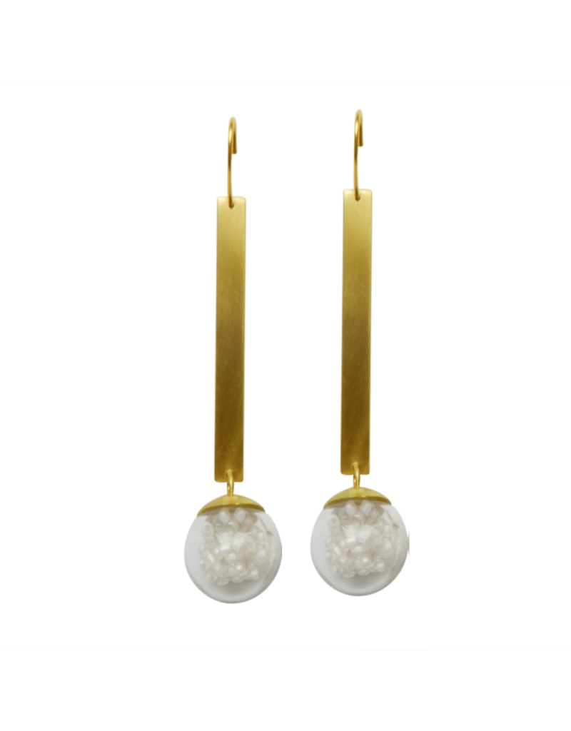 RosaMendez LLUVIA flat stick ball beads E