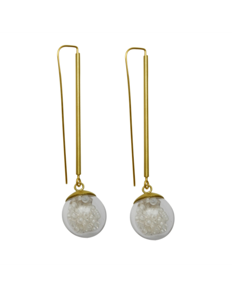 RosaMendez LLUVIA stick ball beads E